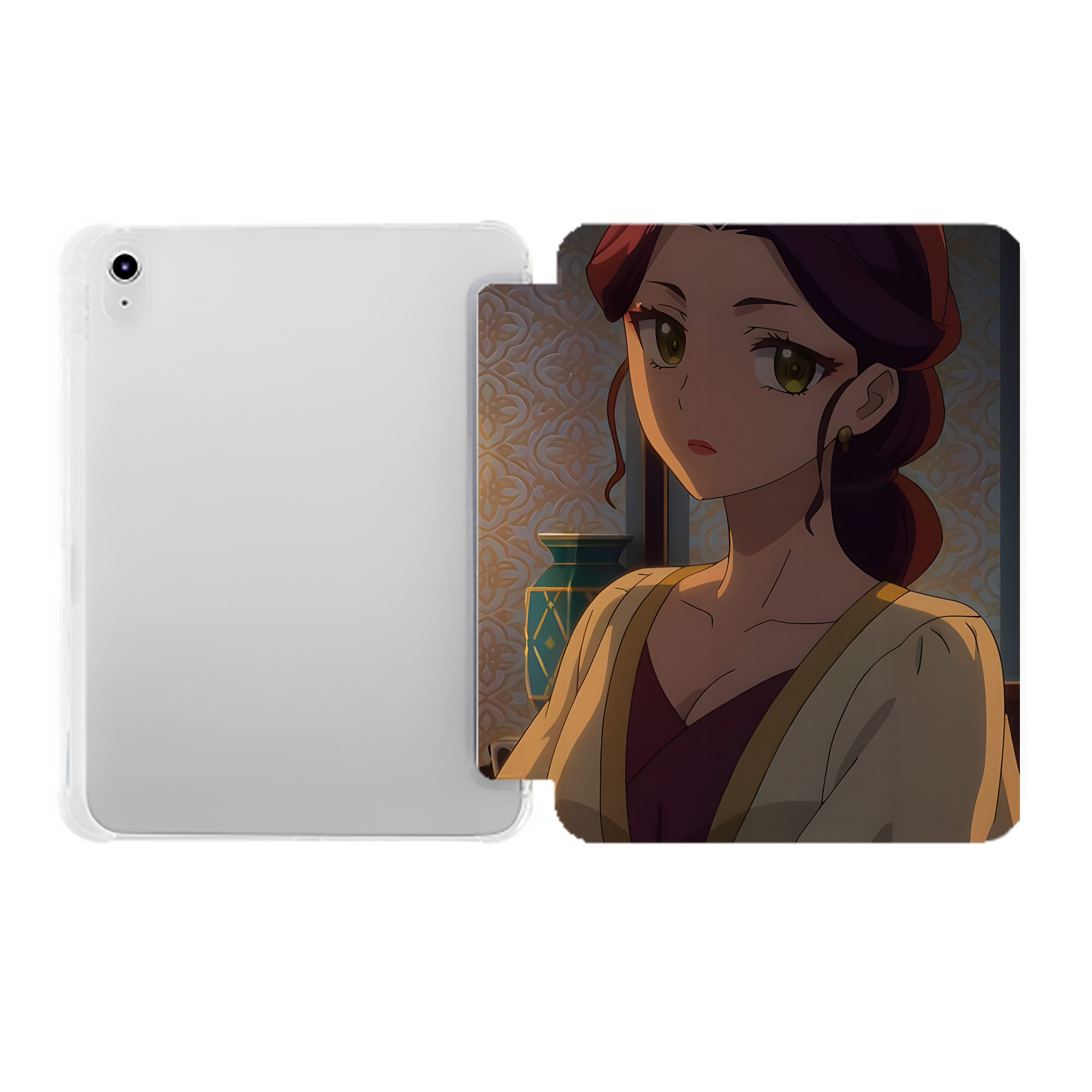 （画像用） 薬屋のひとりごと The Apothecary Diaries IPad ケース ペン収納付き 三つ折りスタンド PUレザー×シリコン 対応機種9.5/10.5/10.9インチ